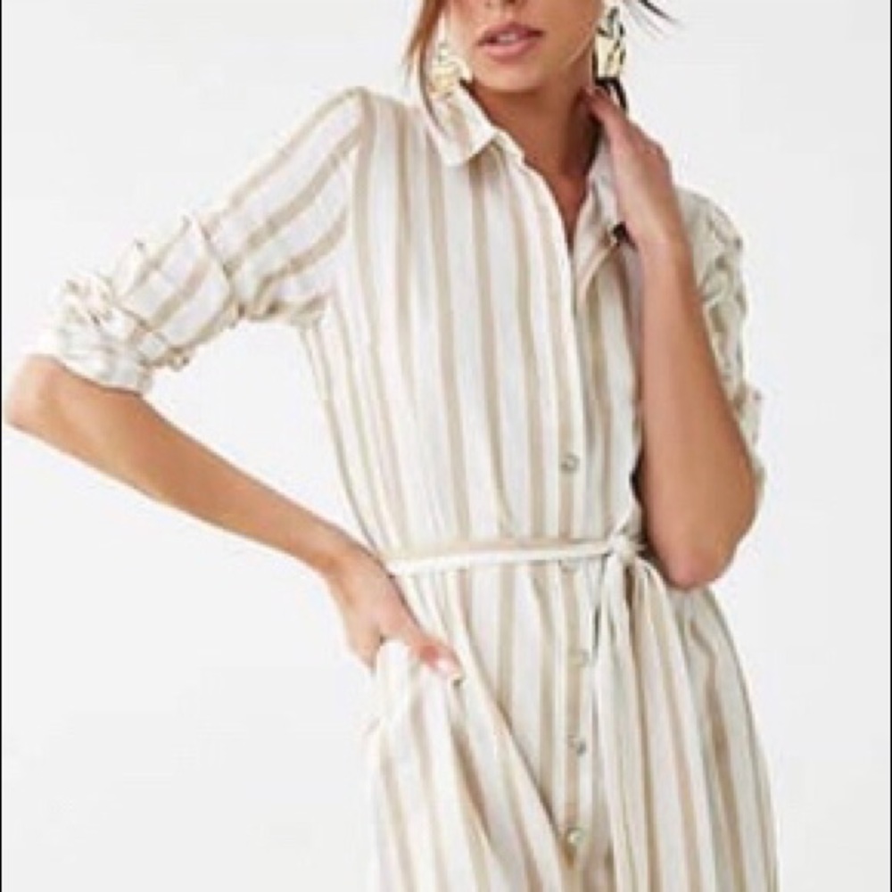Striped Shirt Dress